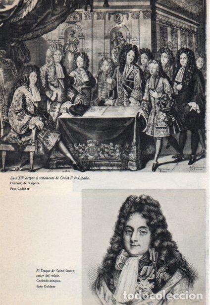 Postkarten: LAMINA V38862: Luis XIV acepta el testamento de Carlos II de Espa&ntilde;a grabado - Martin de Riquer