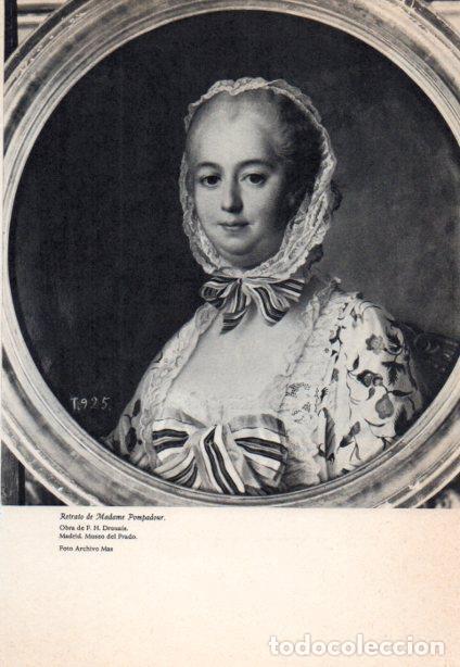 Cartoline: LAMINA V38870: Retrato de Madame Pompadour por F. H. Drouais - Martin de Riquer