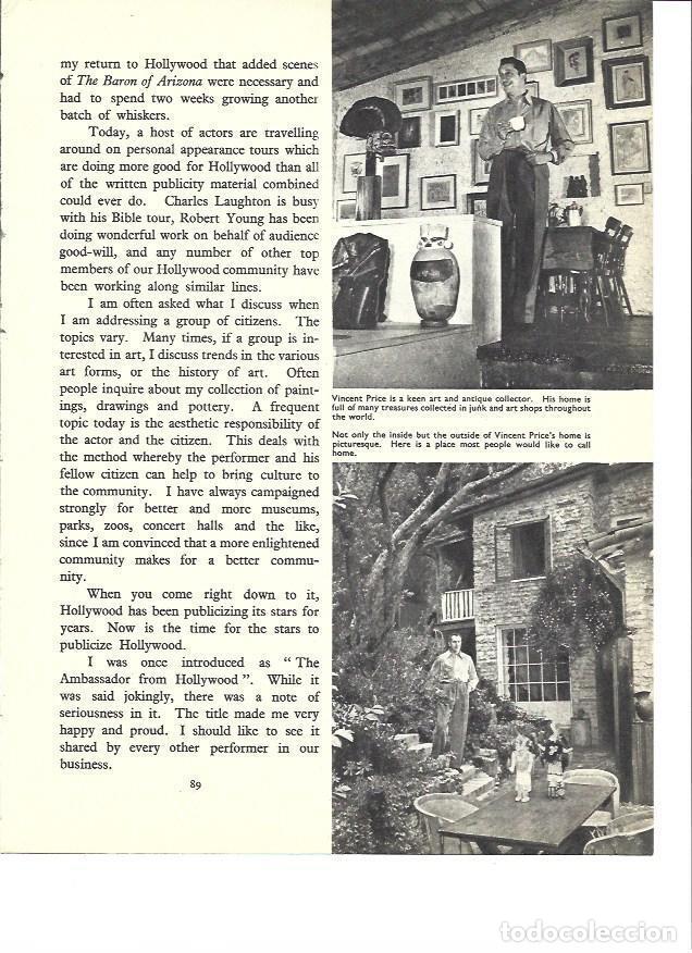 Postais: LAMINA 36540: Vincent Price en su casa - Ivy Crane Wilson