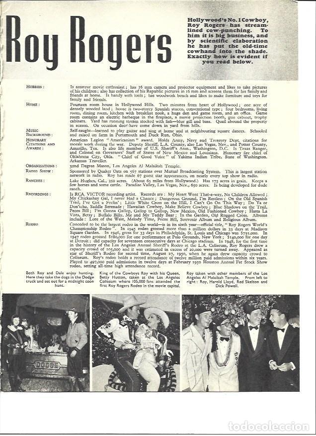 Cartes Postales: LAMINA 36481: Roy Rogers en diferentes actos - Ivy Crane Wilson