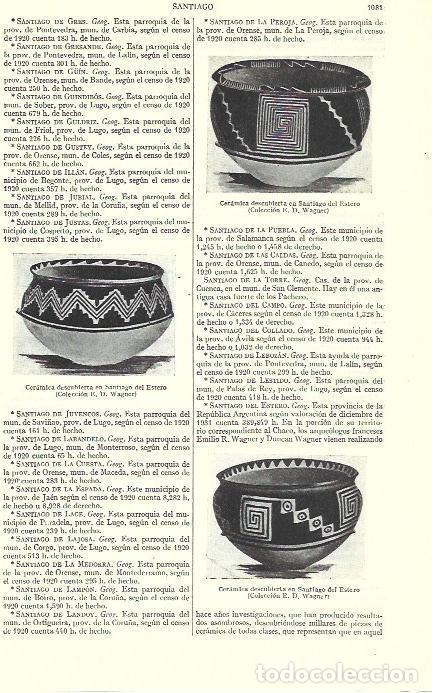 Postales: LAMINA ESPASA 39450: Ceramiacas de Santiago del Estero - Varios