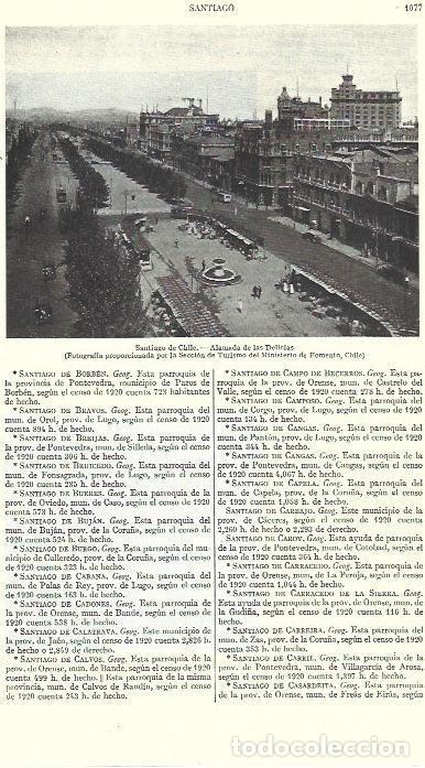 Postales: LAMINA ESPASA 39448: Alameda de las Delicias en Santiago de Chile - Varios