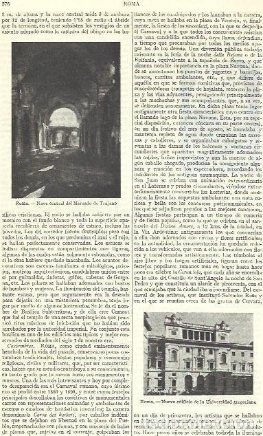 Cartoline: LAMINA ESPASA 39405: Mercado de Trajano y Universidad Gregoriana de Roma - Varios