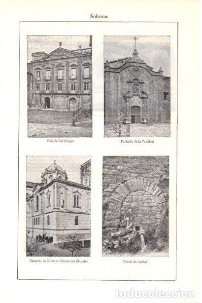 Postkarten: LAMINA V30152: Catedral, Palacio y Portal de Anibal en Solsona - Varios