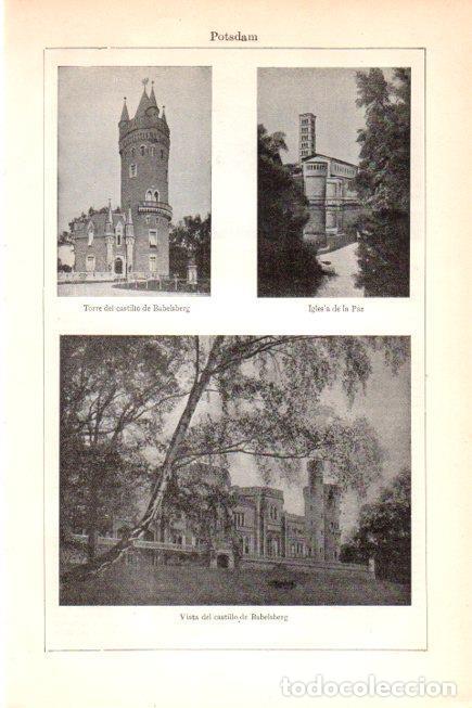 Postais: LAMINA V30161: Castillo de Babelsberg e Iglesia de la Paz en Potsdam - Varios