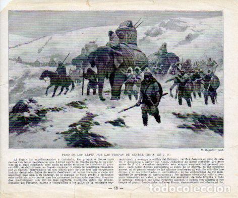 Cartes Postales: LAMINA V38929: Paso de los Alpes por las tropas de Anibal por N. Regidor - Manuel Sandoval del Rio
