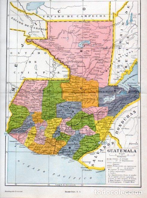 Postkarten: LAMINA V40272: Mapa de Guatemala - Varios