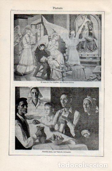 Postkarten: LAMINA V40196: El sue&ntilde;o de Fra Angelico por E. Ochoa y Familia vasca por V. Zubiaurre - Varios