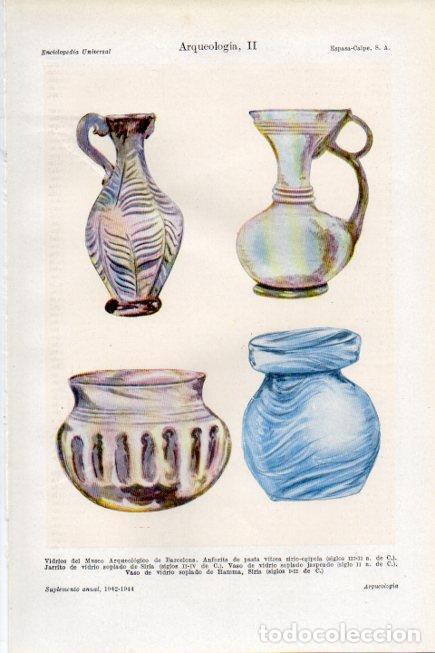 Postales: LAMINA V29797: Vidrios del Museo Arqueologico de Barcelona I - Varios