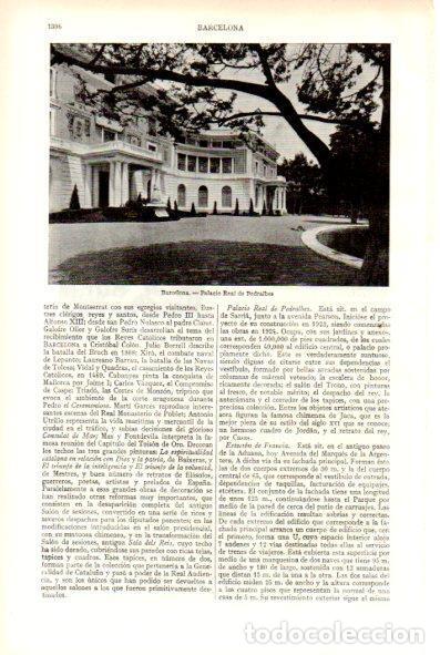 Postkarten: LAMINA V29269: Palacio Real de Pedralbes, Barcelona - Varios