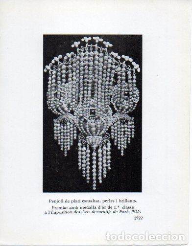 Postkarten: LAMINA V40295: Jaume Mercade, Penjoll de plati esmaltat, perles i brillants, medalla d'or Exposition