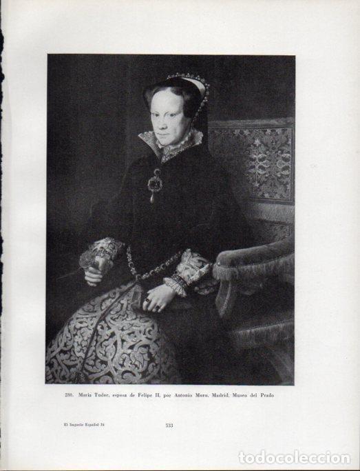 Postales: LAMINA V41099: Maria Tudor esposa de Felipe II por Antonio Moro - Antonio Igual Ubeda