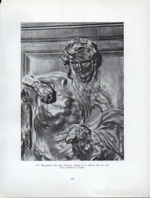 Postales: LAMINA V41049: San Juan Bautista por Berruguete, detalle silleria Catedral de Toledo - Antonio Igual