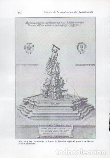 Postales: LAMINA V41354: Augsburgo fuente de Hercules grabado de Merian - Leonardo Benevolo