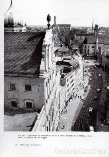 Postcards: LAMINA V41356: Augsburgo, el Weinmarkt desde la torre Perlach - Leonardo Benevolo
