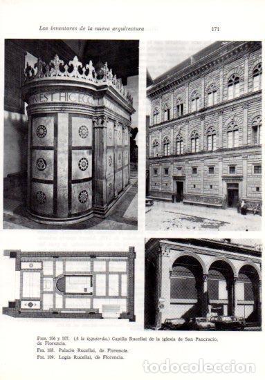 Postcards: LAMINA V41208: Iglesia de San Pancracio y Logia Rucellai, Florencia - Leonardo Benevolo