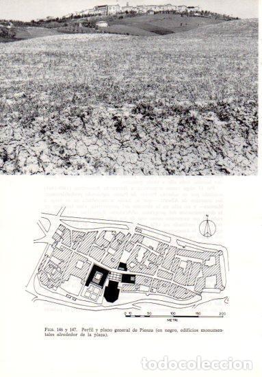 Postales: LAMINA V41225: Perfil y plano general de Pienza - Leonardo Benevolo