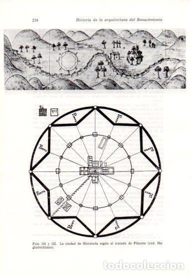 Postcards: LAMINA V41223: La ciudad de Sforzinda seg&uacute;n tratado de Filarete - Leonardo Benevolo