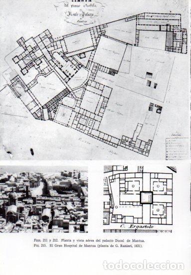 Postales: LAMINA V41252: Planta y vista aerea palacio Ducal de Mantua - Leonardo Benevolo
