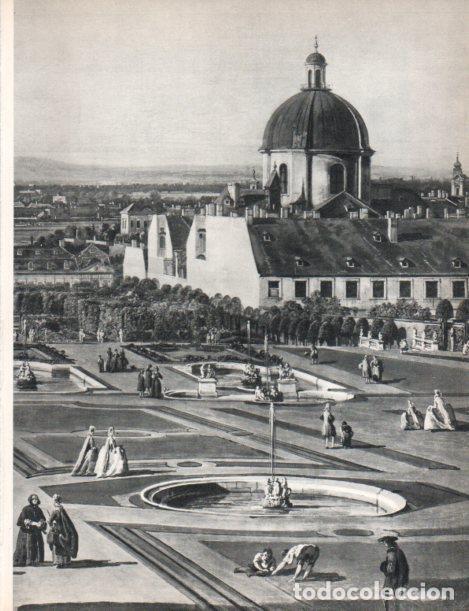 Postcards: LAMINA V30482: Vista de Viena desde el Belvedera, detalle por Bernardo Bellotto - Varios