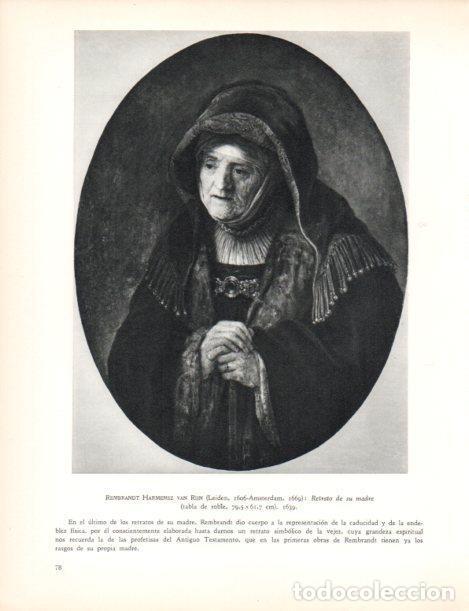 Postais: LAMINA V30442: Retrato de su madre por Rembrandt - Varios