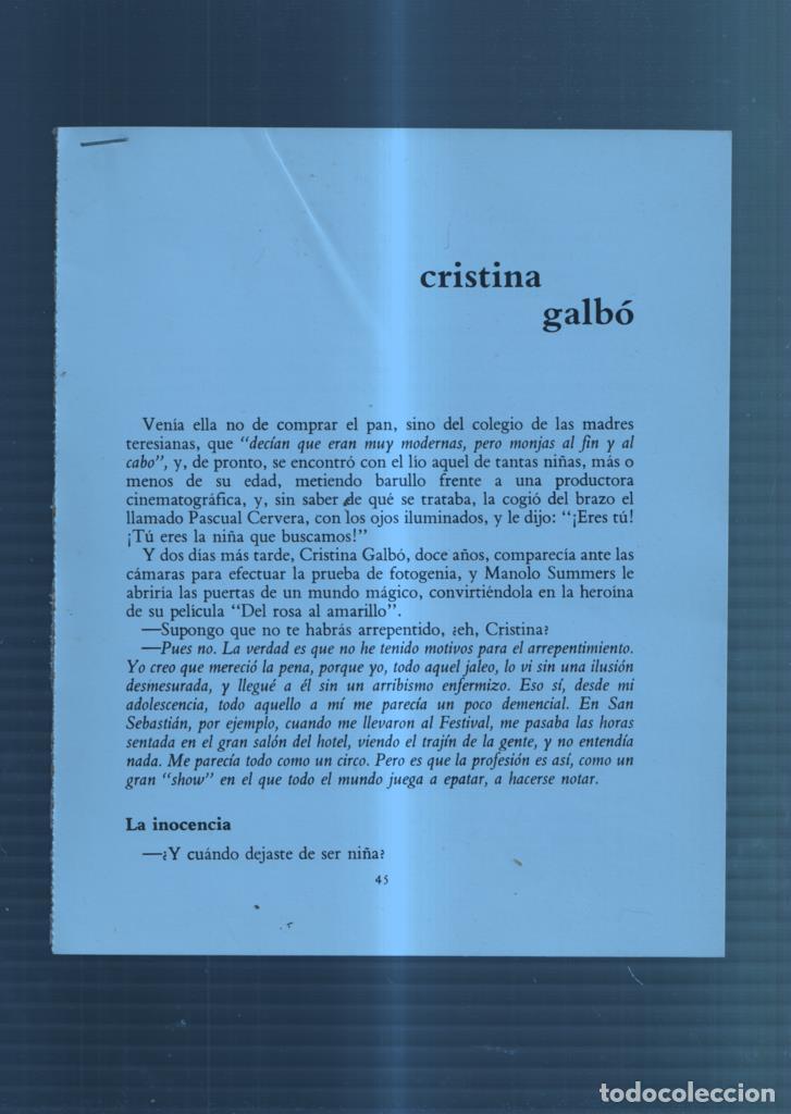 Cartoline: Ficha/Entrevista: Cristina Galbo - Varios