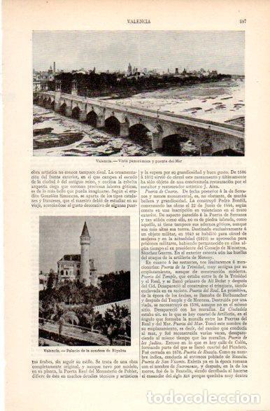 Postais: LAMINA V31262: Puente del Mar y Palacio de la condesa de Ripalda en Valencia - Varios