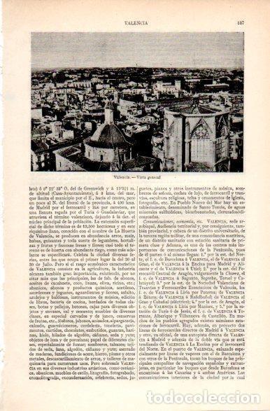 Postais: LAMINA V31259: Vista general de Valencia - Varios