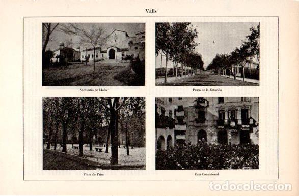 Postkarten: LAMINA V31472: Santuario de Lledo, Plaza Prim y Casa Consistorial en Valls, Tarragona - Varios