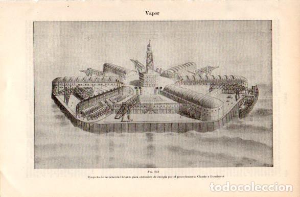 Cartoline: LAMINA V31469: Proyecto de instalacion flotante Claude y Boucherot - Varios