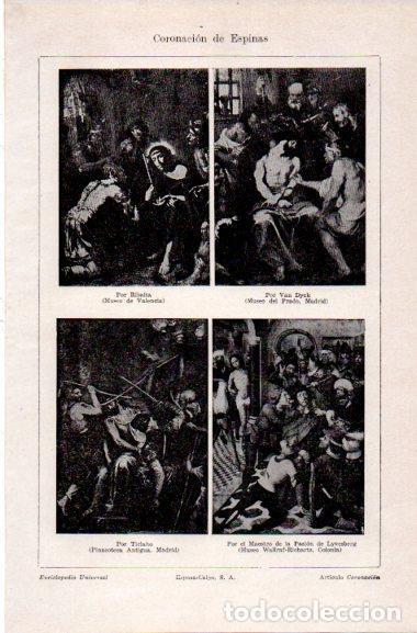 Cartoline: LAMINA V31025: Coronacion de Espinas por Ribalta, Van Dyck y Ticiano - Varios