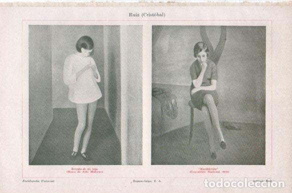 Postales: LAMINA V41834: Retrato de mi hija y Magdalenita por Cristobal Ruiz - Varios