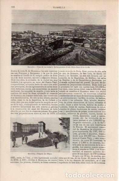 Cartoline: LAMINA V41480: Vista de la ciudad y los puertos de Marsella - Varios