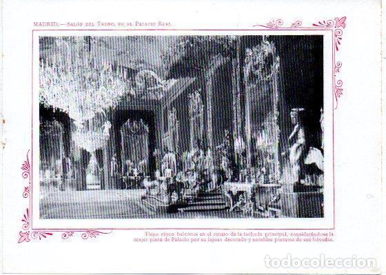 Postales: LAMINA V31960: Madrid. Salon del Trono en el Palacio Real - Varios