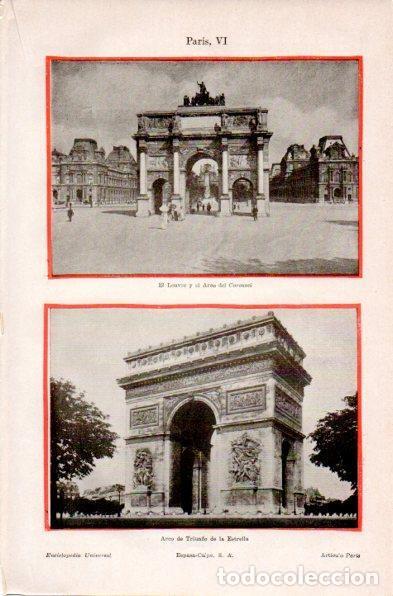 Cartoline: LAMINA V42325: El Louvre y el Arco de Triunfo, Paris - Varios