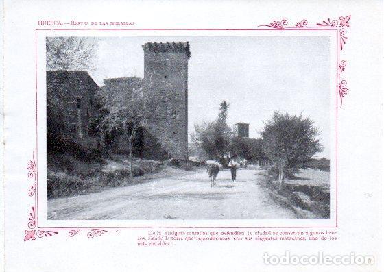 Postais: LAMINA V32068: Huesca. Restos de las Murallas - Varios