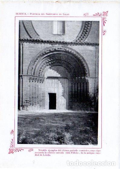 Postcards: LAMINA V32075: Huesca. Portada del Santuario de Salas - Varios