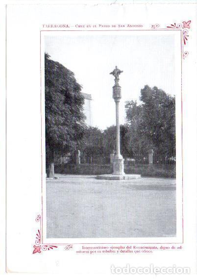 Postais: LAMINA V31763: Tarragona. Cruz en el Paseo de San Antonio - Varios