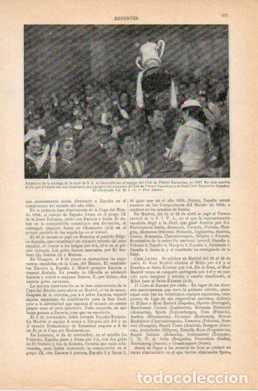 Postkarten: LAMINA V32737: Entrega copa de El Generalisimo al Barcelona en 1957 - Varios