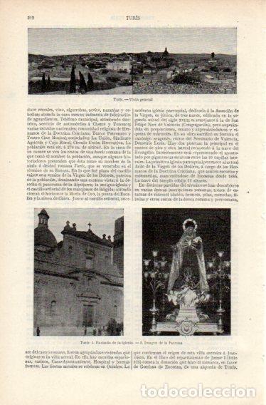 Postais: LAMINA V32678: Vista e iglesia de Turis, Valencia - Varios