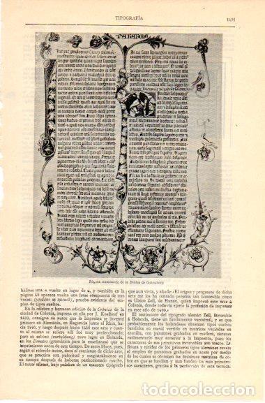 Postales: LAMINA V42667: Pagina de la Biblia de Gutenberg - Varios