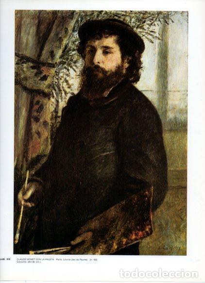 Postais: LAMINA V43233: Claude Monet con la paleta por Renoir - NULL