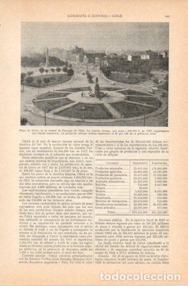 Postales: LAMINA V32779: Plaza de Italia en Santiago de Chile - Varios