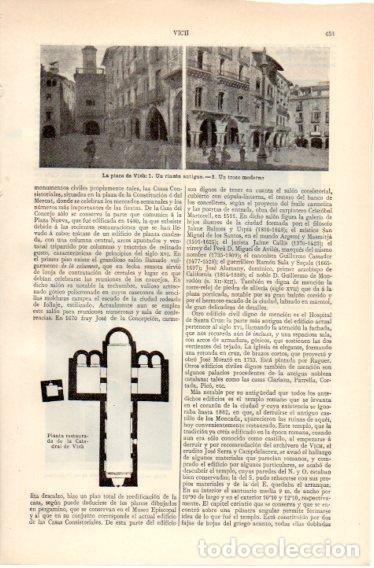 Postales: LAMINA V32418: La Plaza de Vich o Vic, Barcelona - Varios