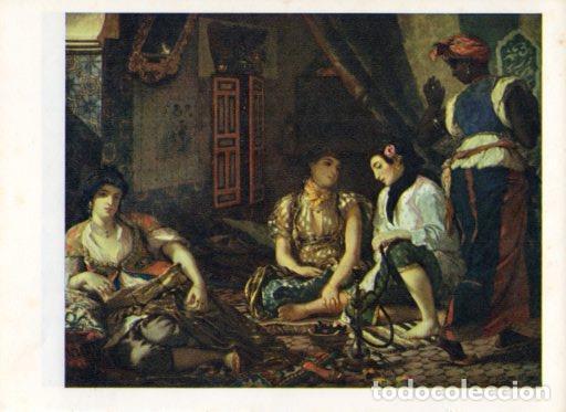 Cartes Postales: LAMINA V43075: Mujeres de Argel en su habitacion por Delacroix - Germain Bazin