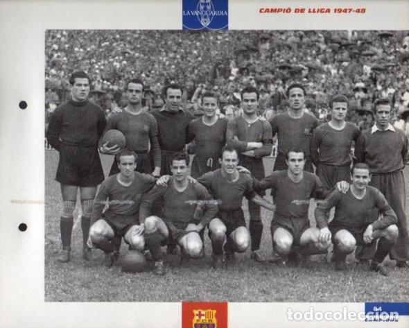 Postcards: LAMINA V43385: F.C. Barcelona Campio de Lliga 1947 - 1948. El Gran album del Bar&ccedil;a - NULL
