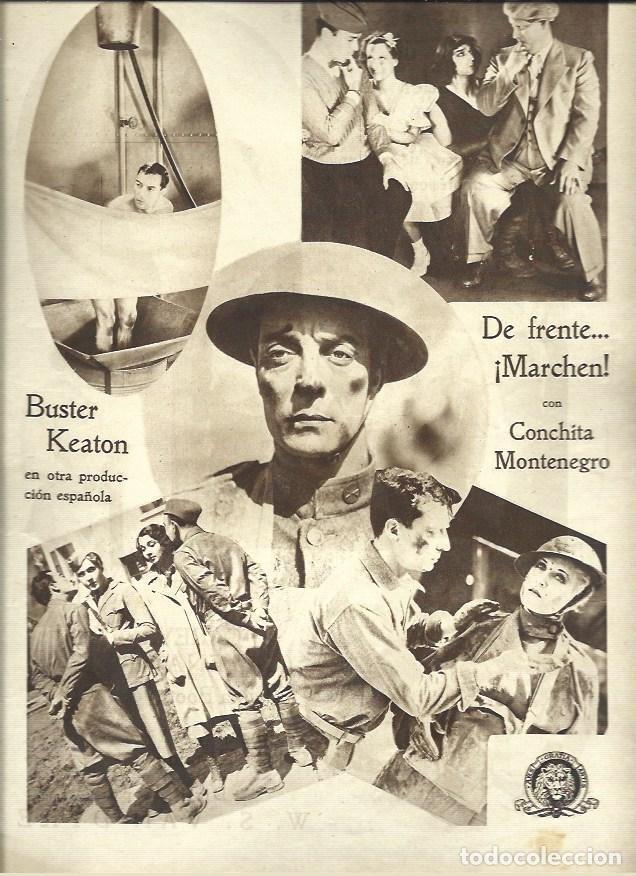 Postais: LAMINA 37458: Buster Keaton en De frente Marchen! - VVAA