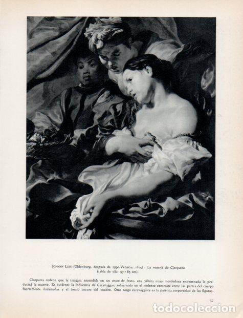 Postales: LAMINA V33003: La muerte de Cleopatra por Johann Liss - Hermann Bauer