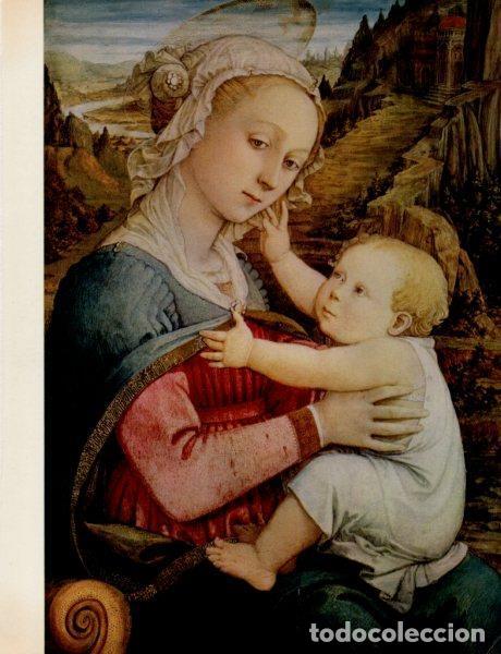 Postales: LAMINA V33007: Virgen con el Ni&ntilde;o por Fran Filippo Lippi - Hermann Bauer
