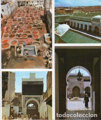 Postkarten: LAMINA V33267: Mezquita de Karauina y tintoreros en Fez - Varios
